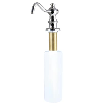 Kingston Brass SD7606 Curved Nozzle Metal Soap Dispenser, Polished Nickel SD7606